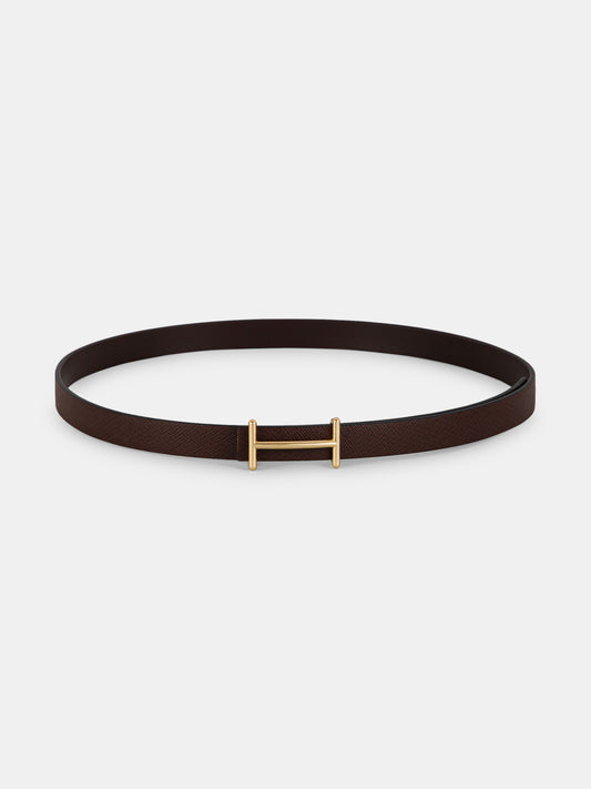 Saffiano Ladies Belt LBSB-2266 G Brown