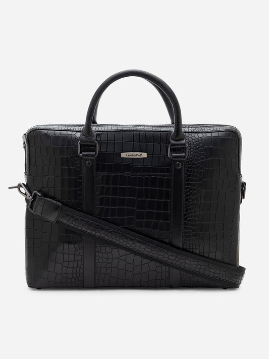 Croco Leather Laptop Bag LT16-5001