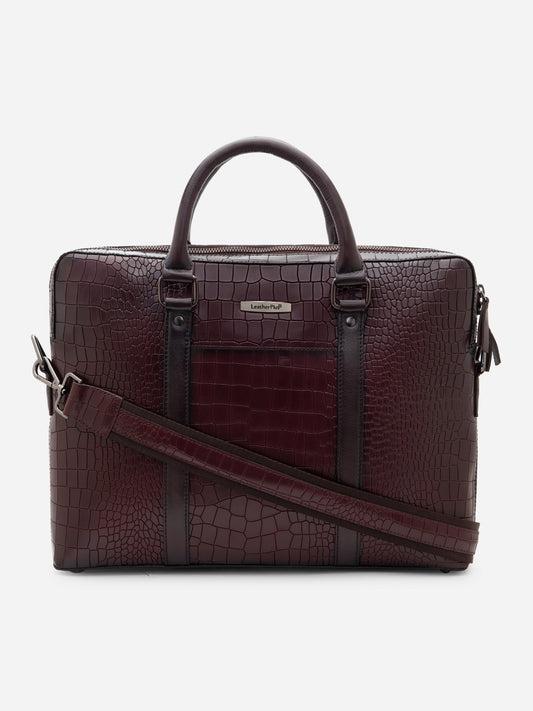 Croco Leather Laptop Bag LT16-5001