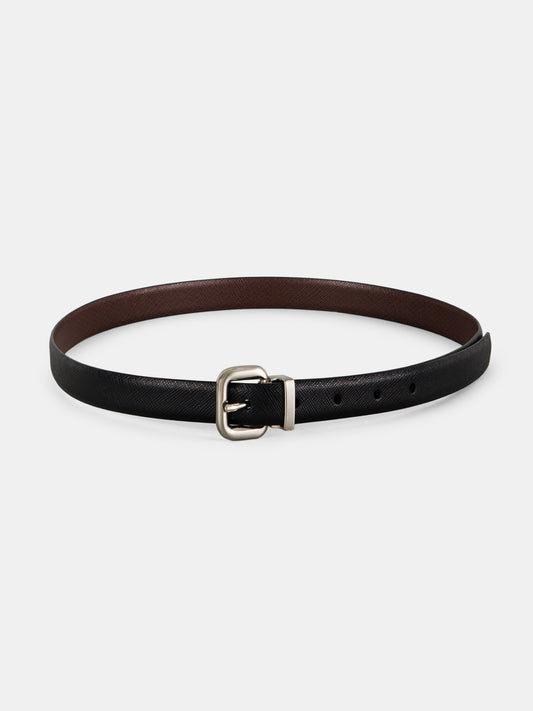 Saffiano Ladies Belt LBSB-2257 BN Black