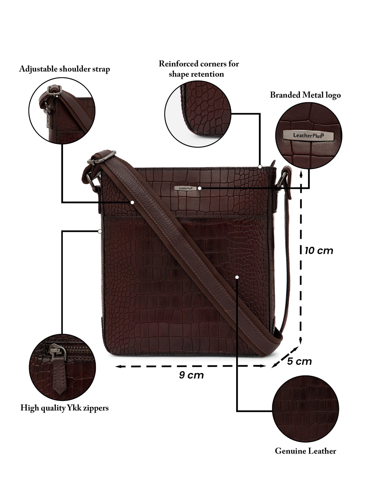 Croco Leather Men Sling Bag SGM-801