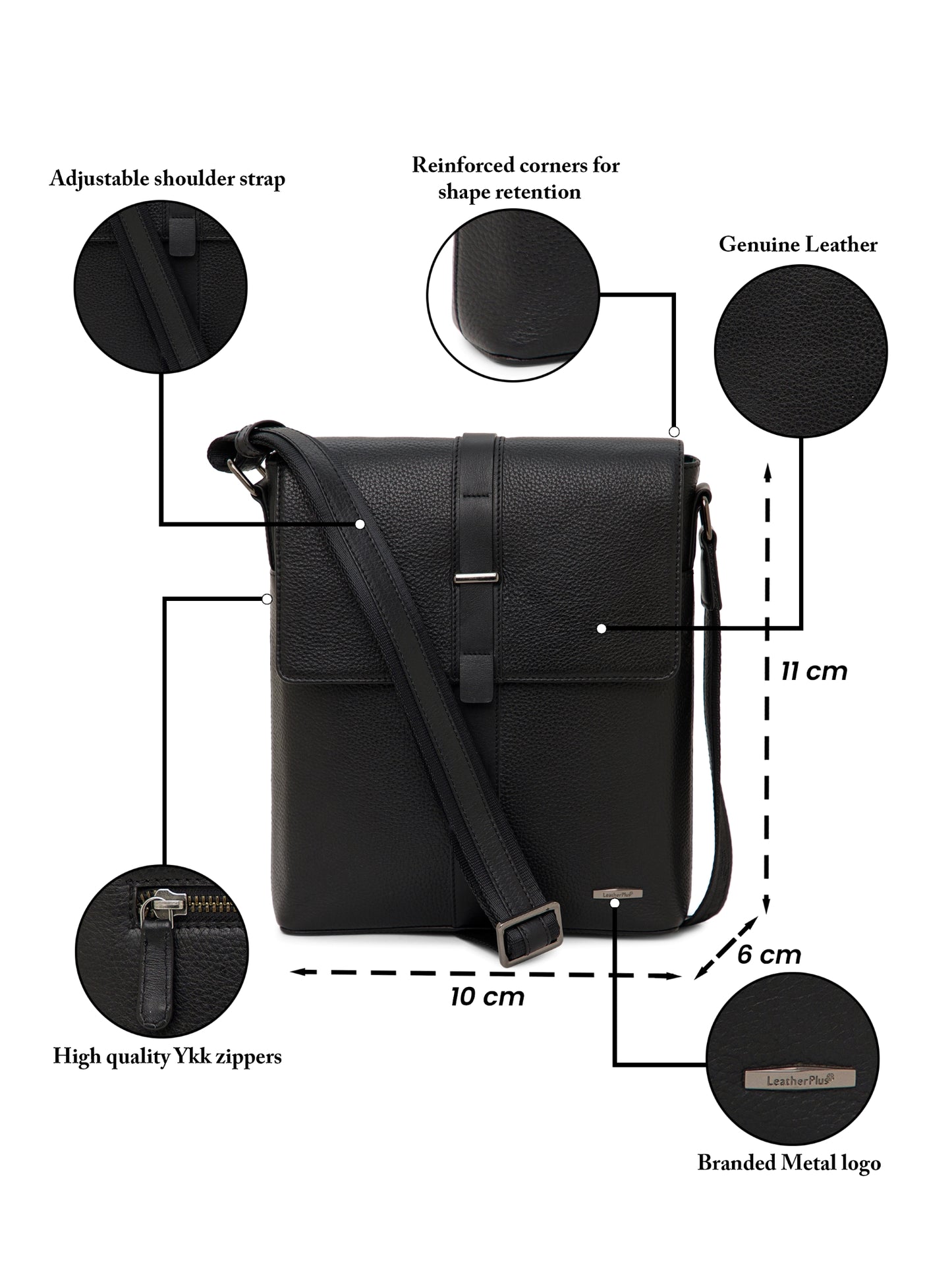 Textured Leather Men Sling Bag SGL-651