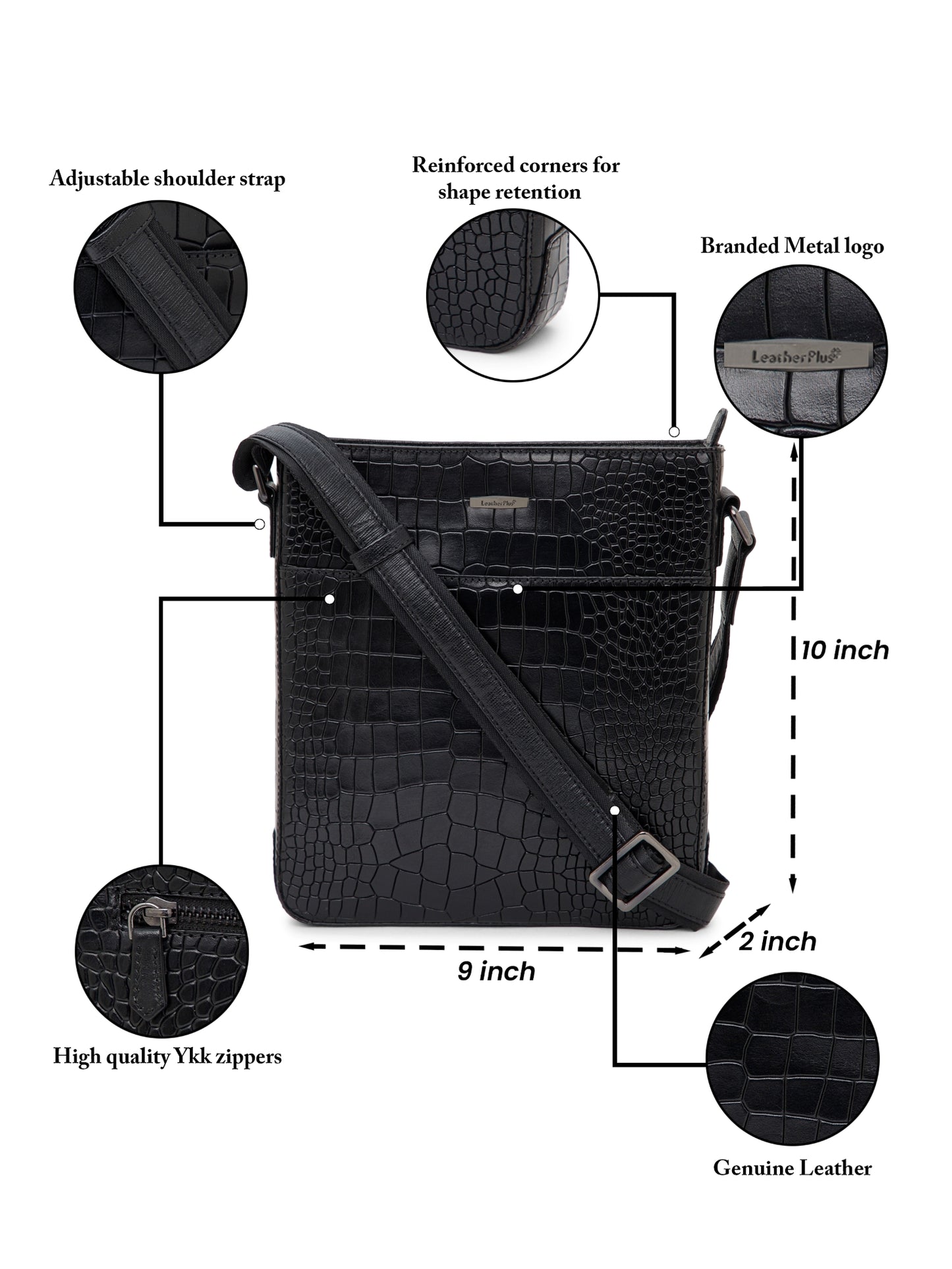 Croco Leather Men Sling Bag SGM-801