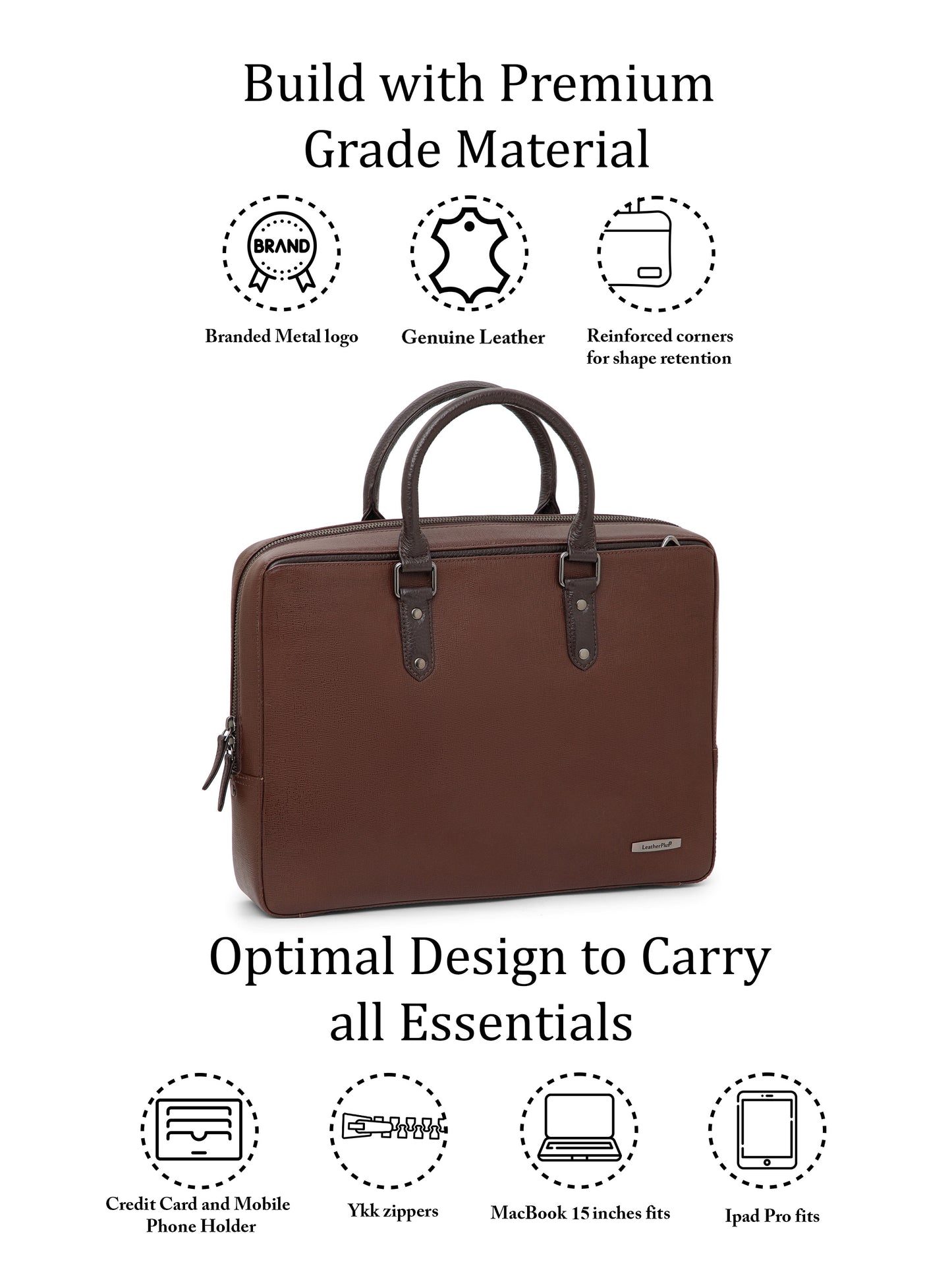 Saffiano Leather Laptop Bag LT16-4002