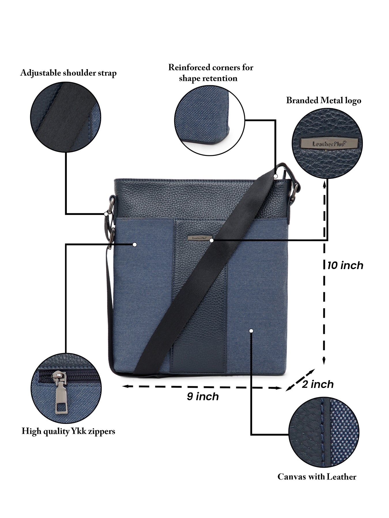 Dual-Texture Men Sling Bag SGM-401