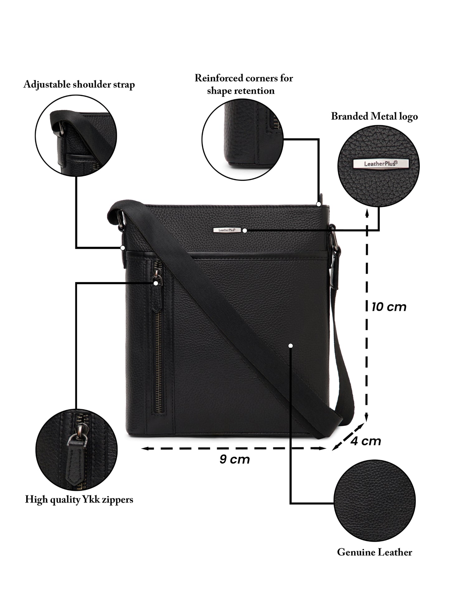 MIlled Leather Men Sling Bag SGM-601
