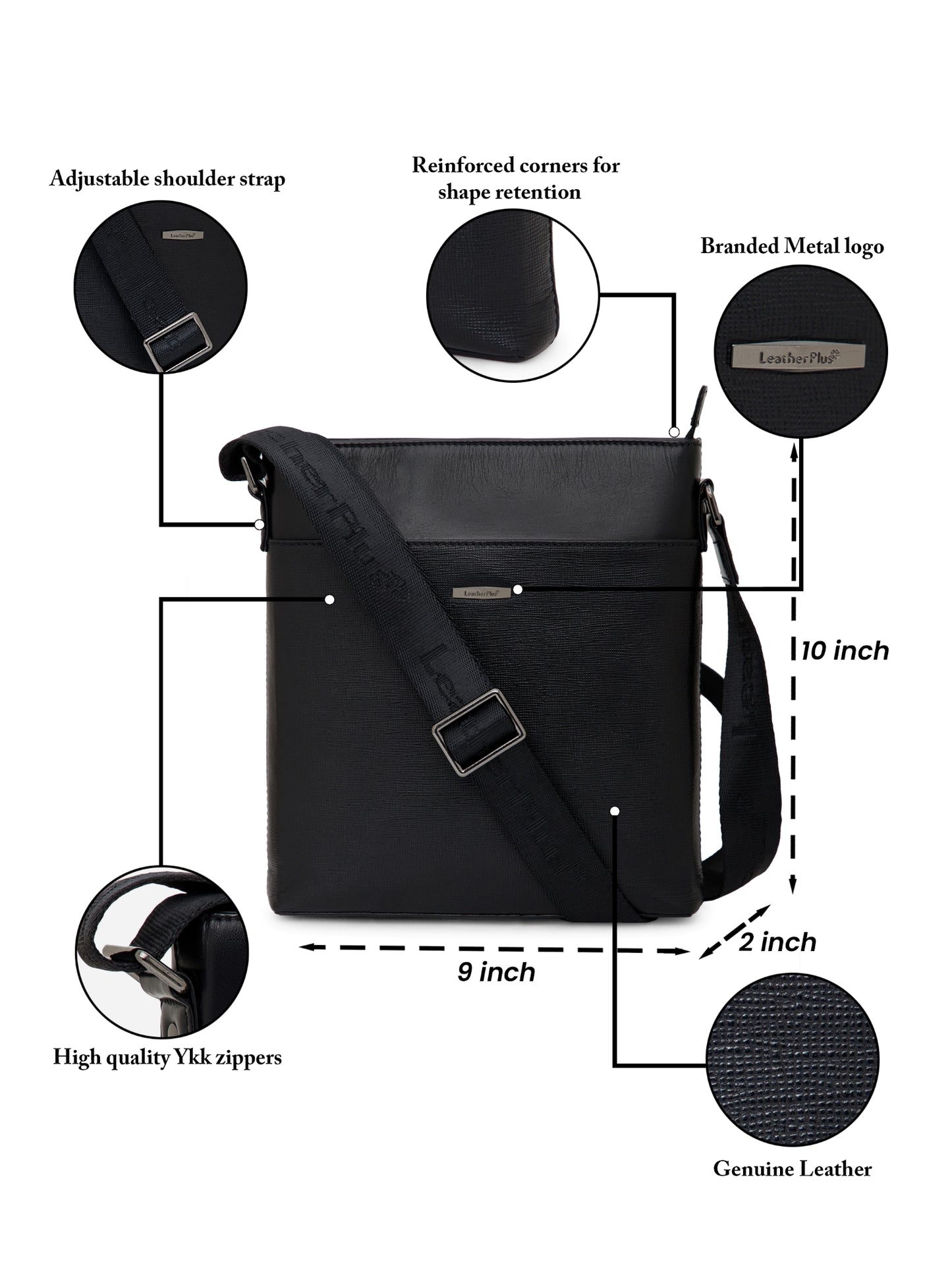 Saffiano Leather Men Sling Bag SGM-701