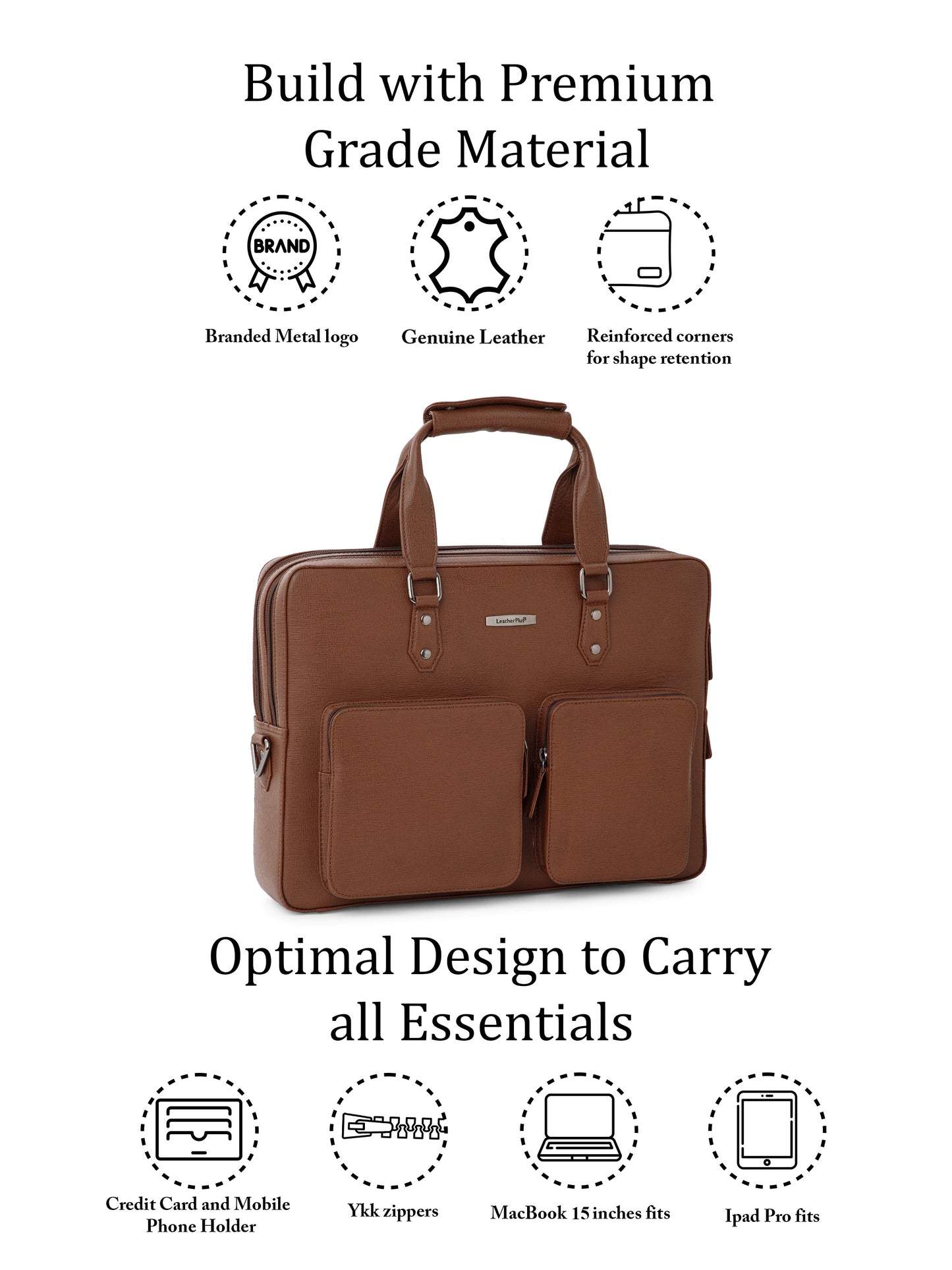 Saffiano Leather Laptop Bag LT16-4001