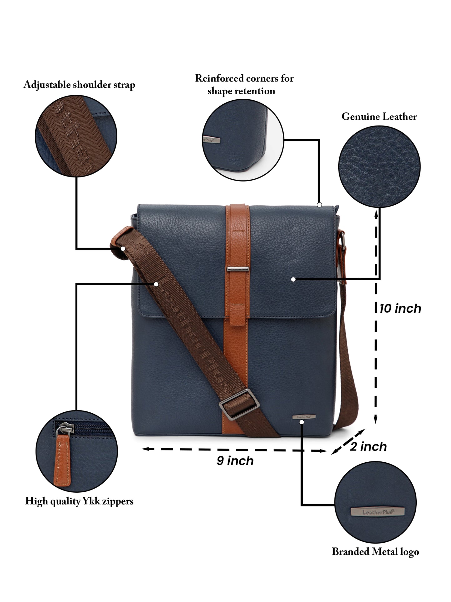 Textured Leather Men Sling Bag SGL-651