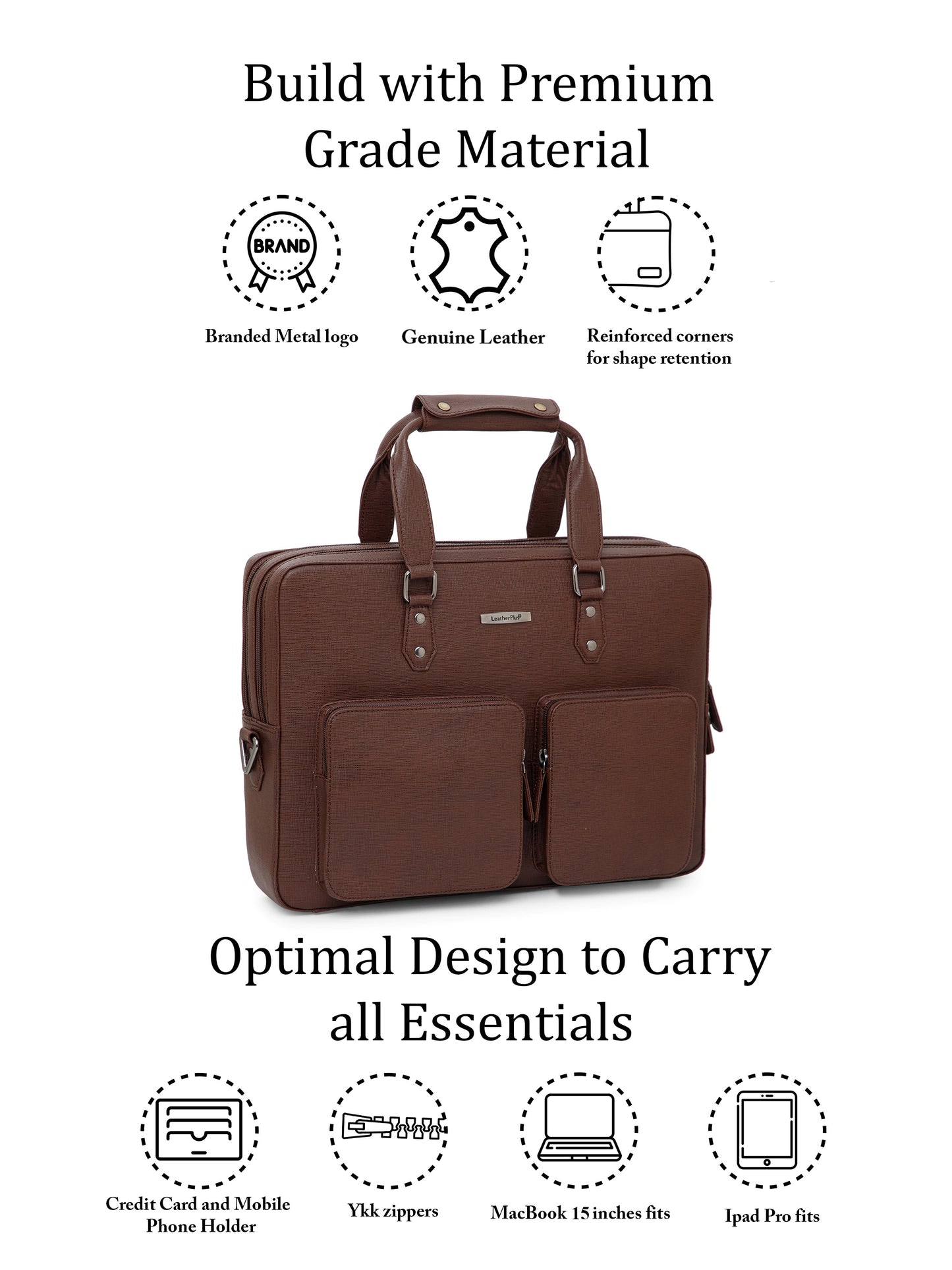 Saffiano Leather Laptop Bag LT16-4001