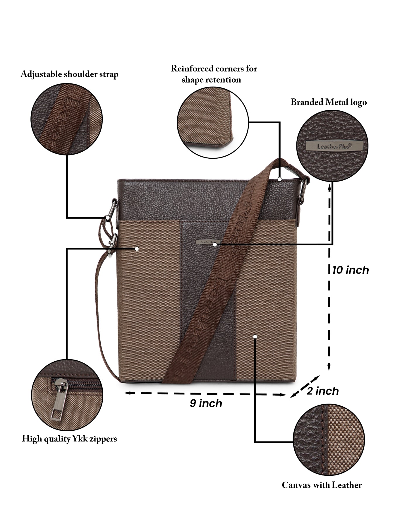 Dual-Texture Men Sling Bag SGM-401