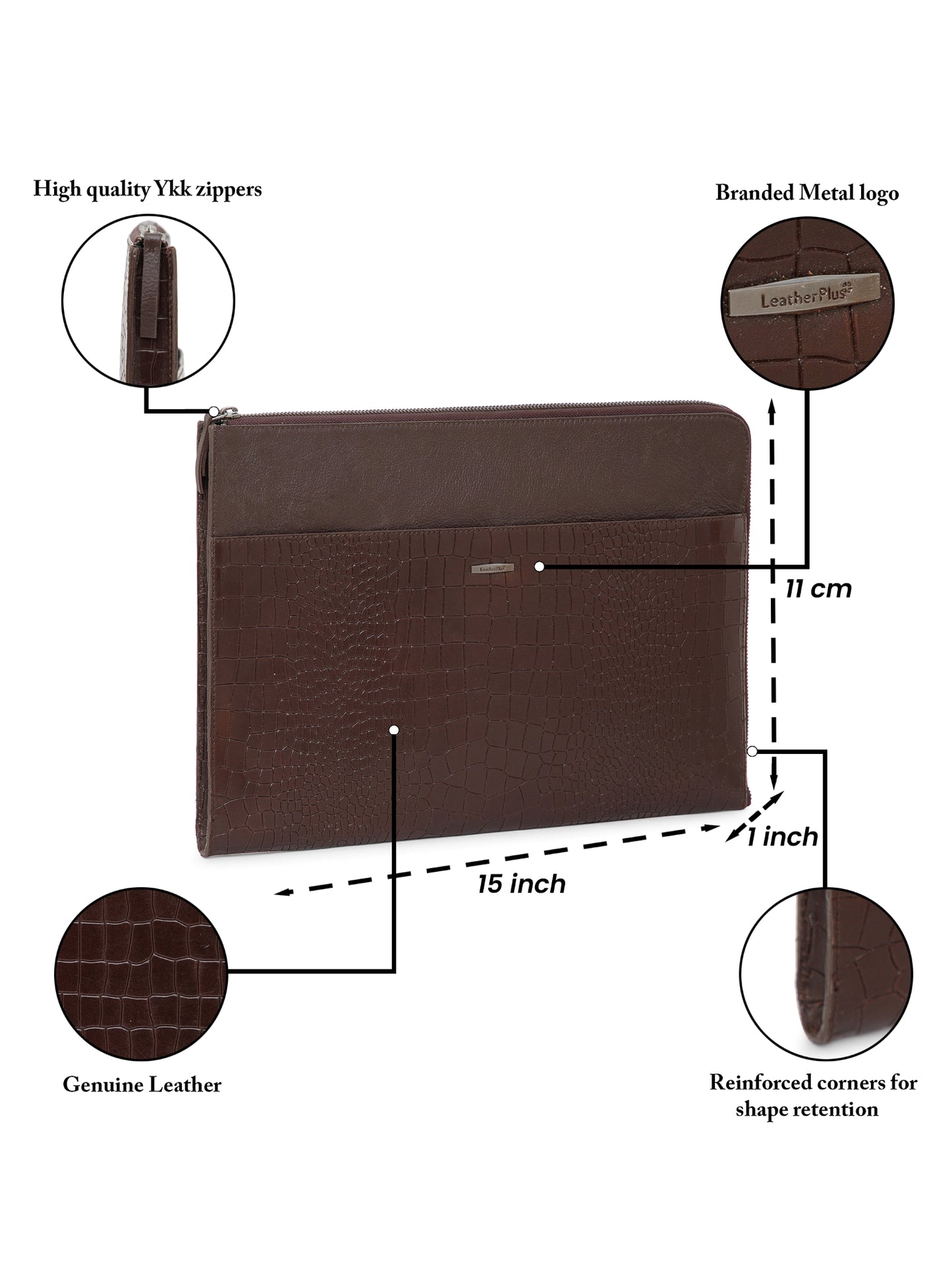 Croco Leather Laptop Sleeve SV16-9001