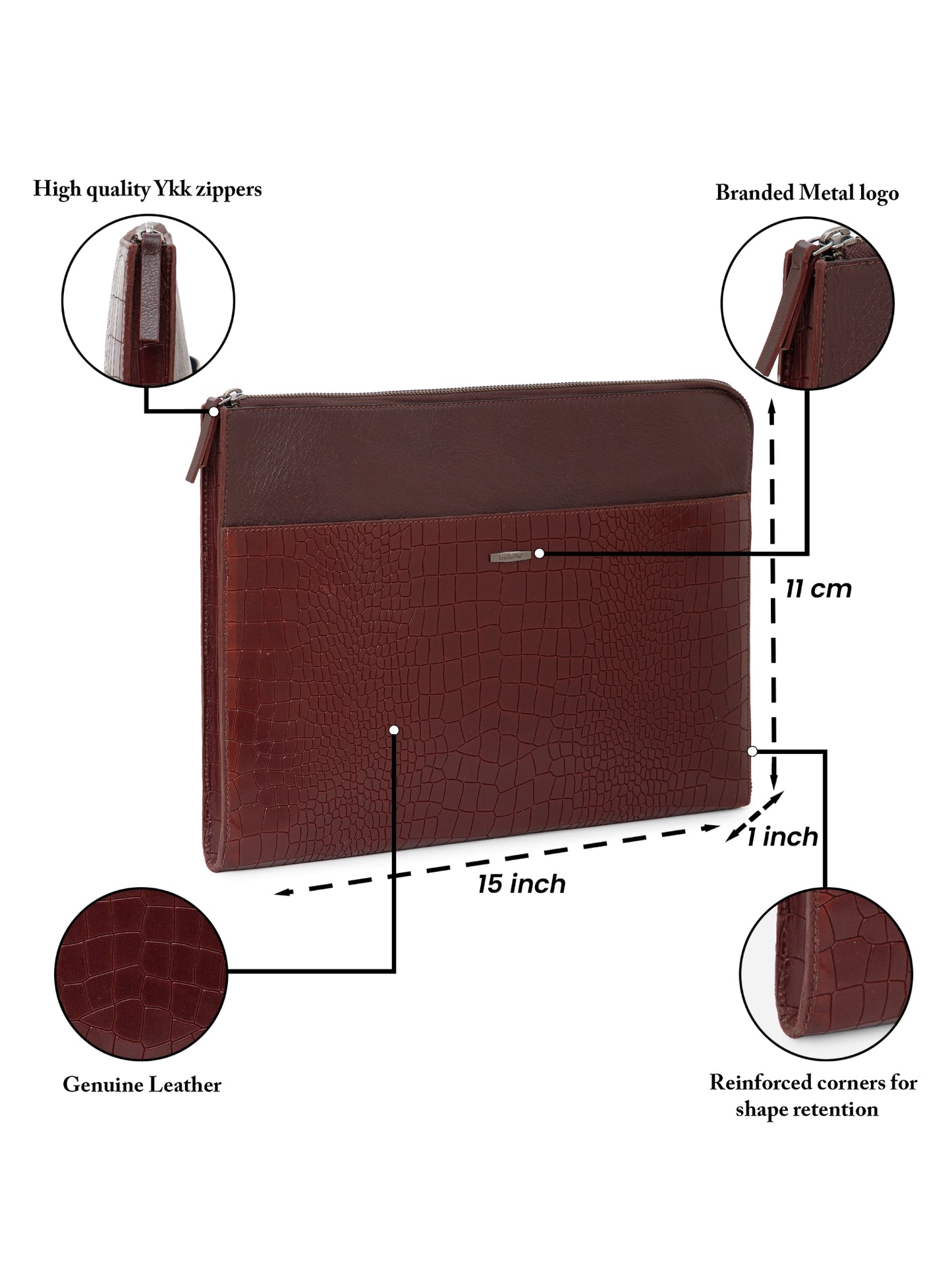 Croco Leather Laptop Sleeve SV16-9001