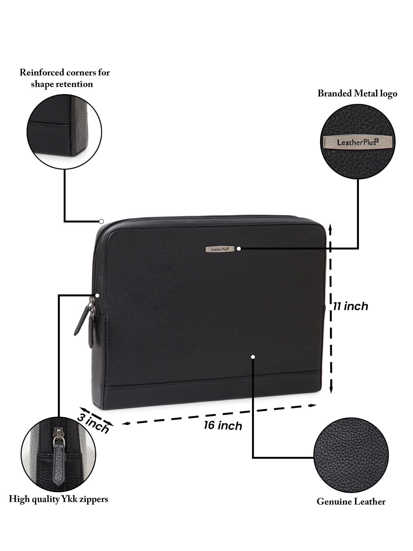 Milled Leather Laptop Sleeve SV14-7004