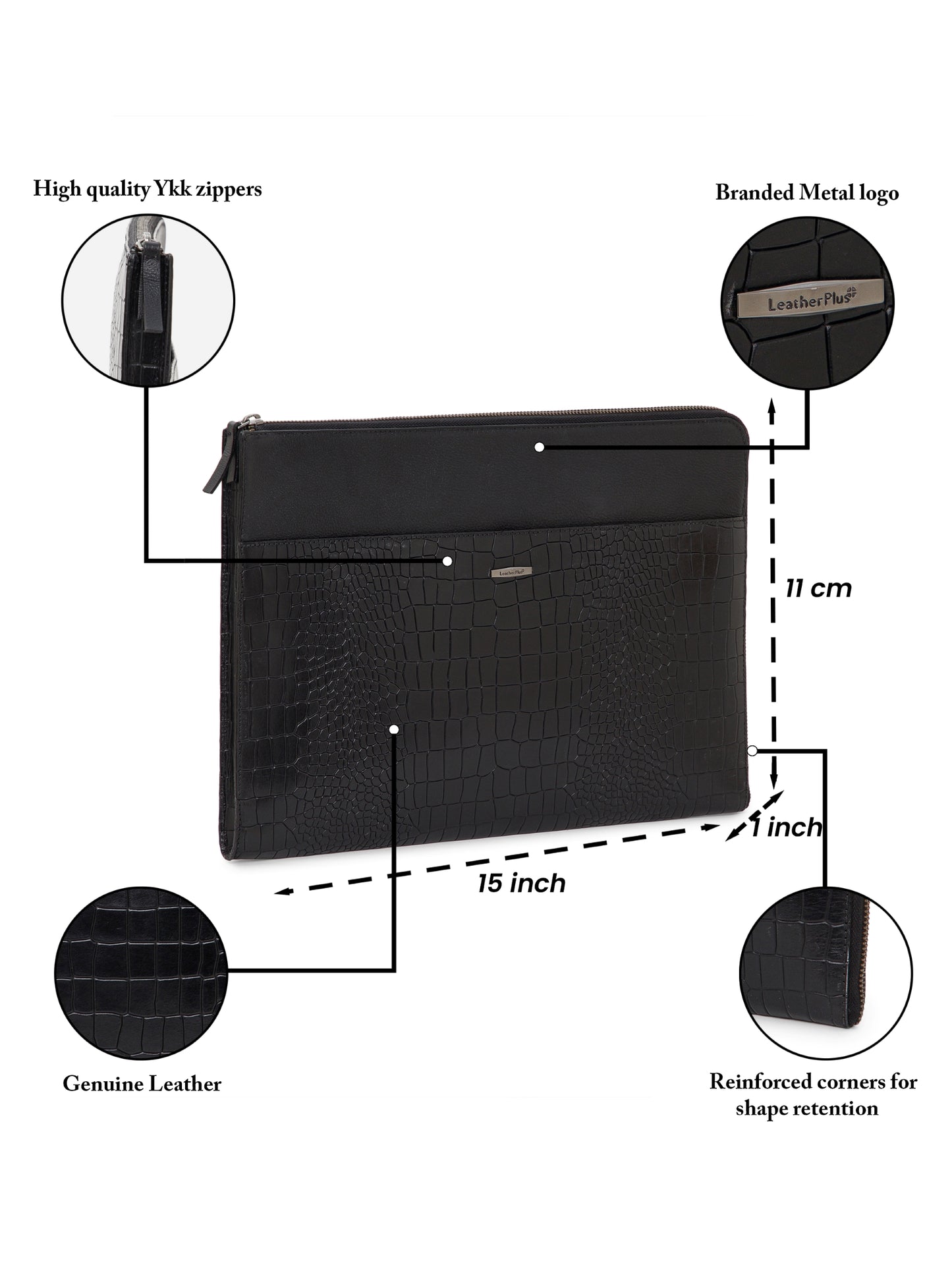 Croco Leather Laptop Sleeve SV16-9001