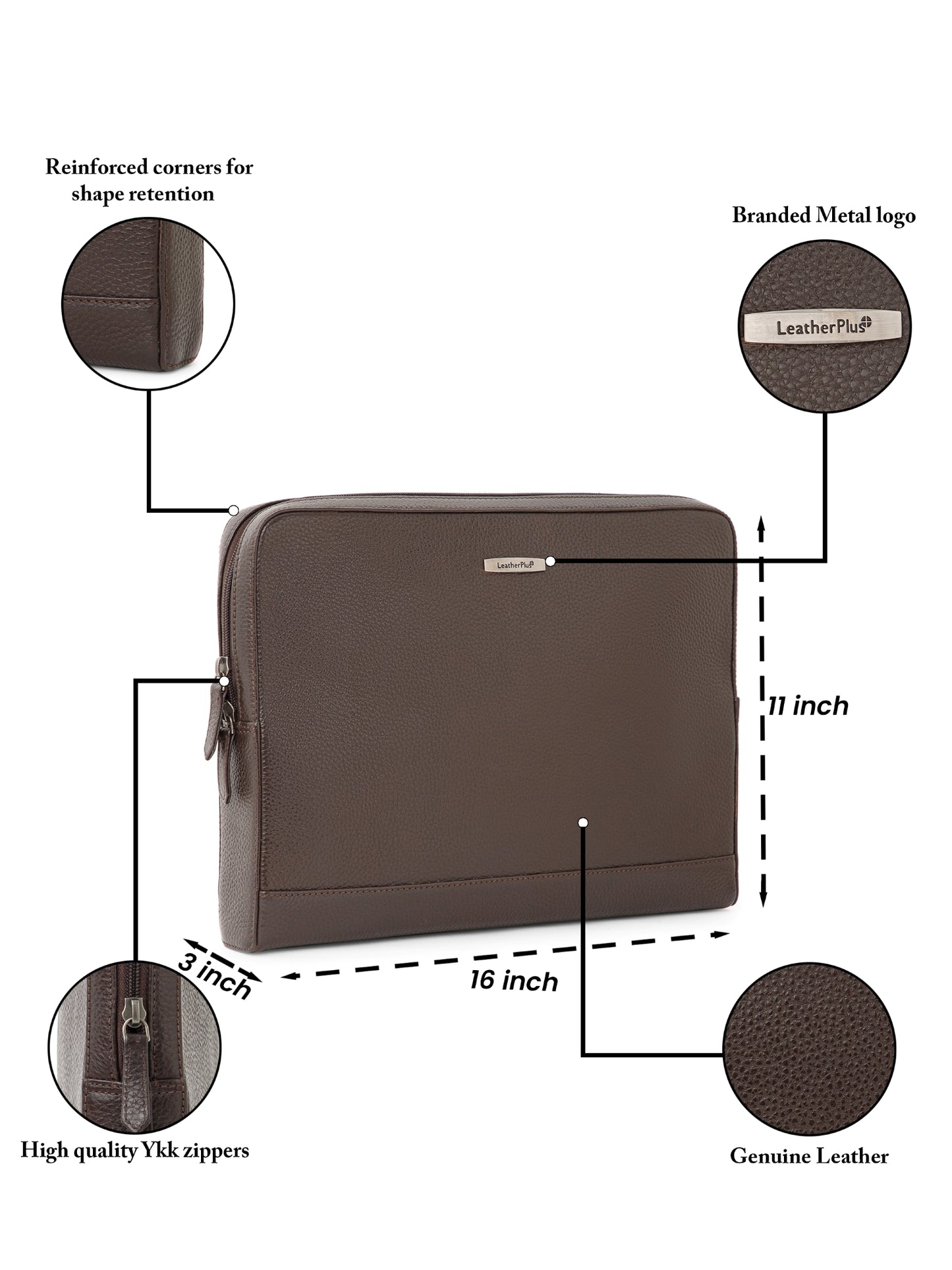 Milled Leather Laptop Sleeve SV14-7004