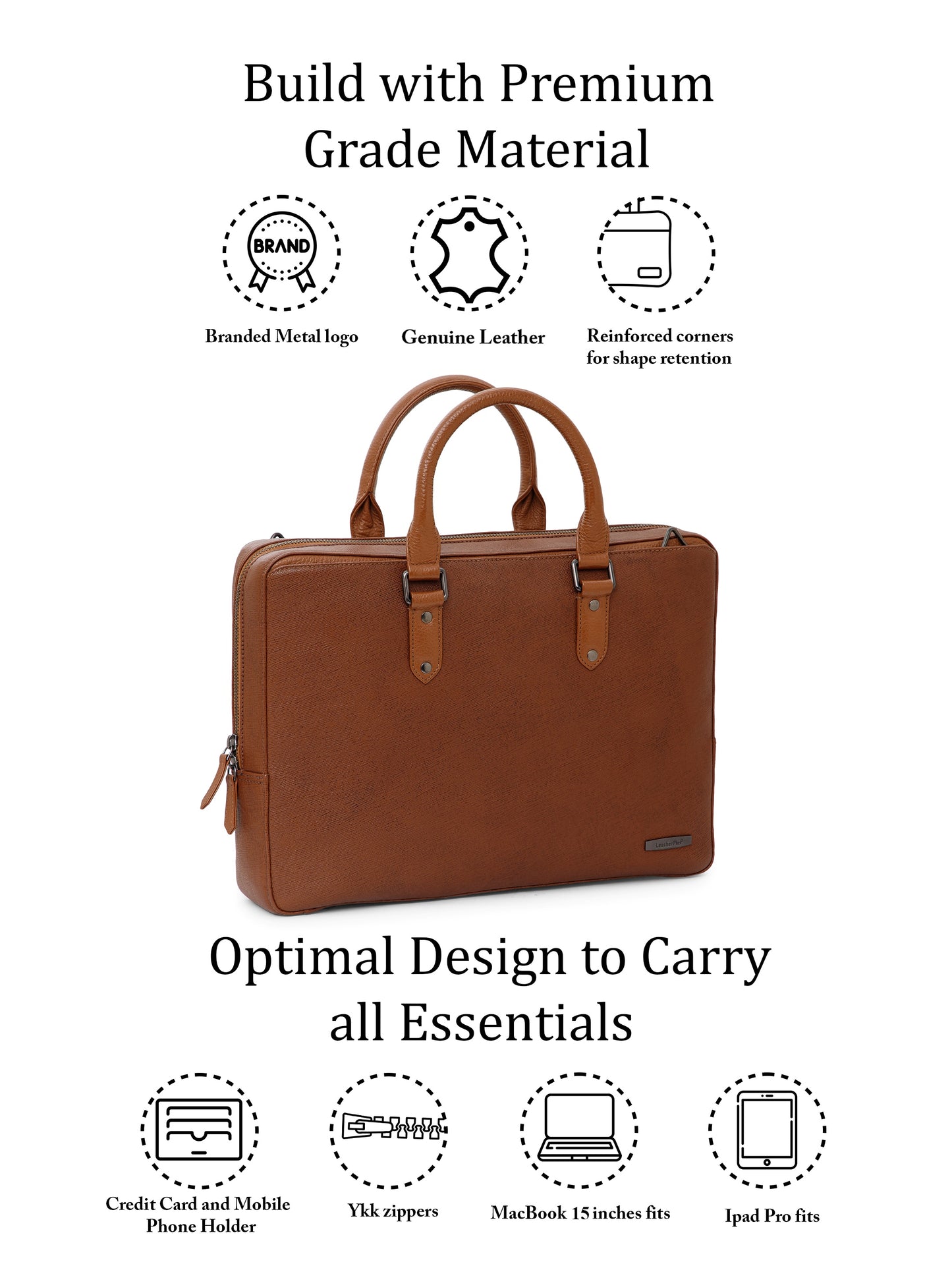 Saffiano Leather Laptop Bag LT16-4002