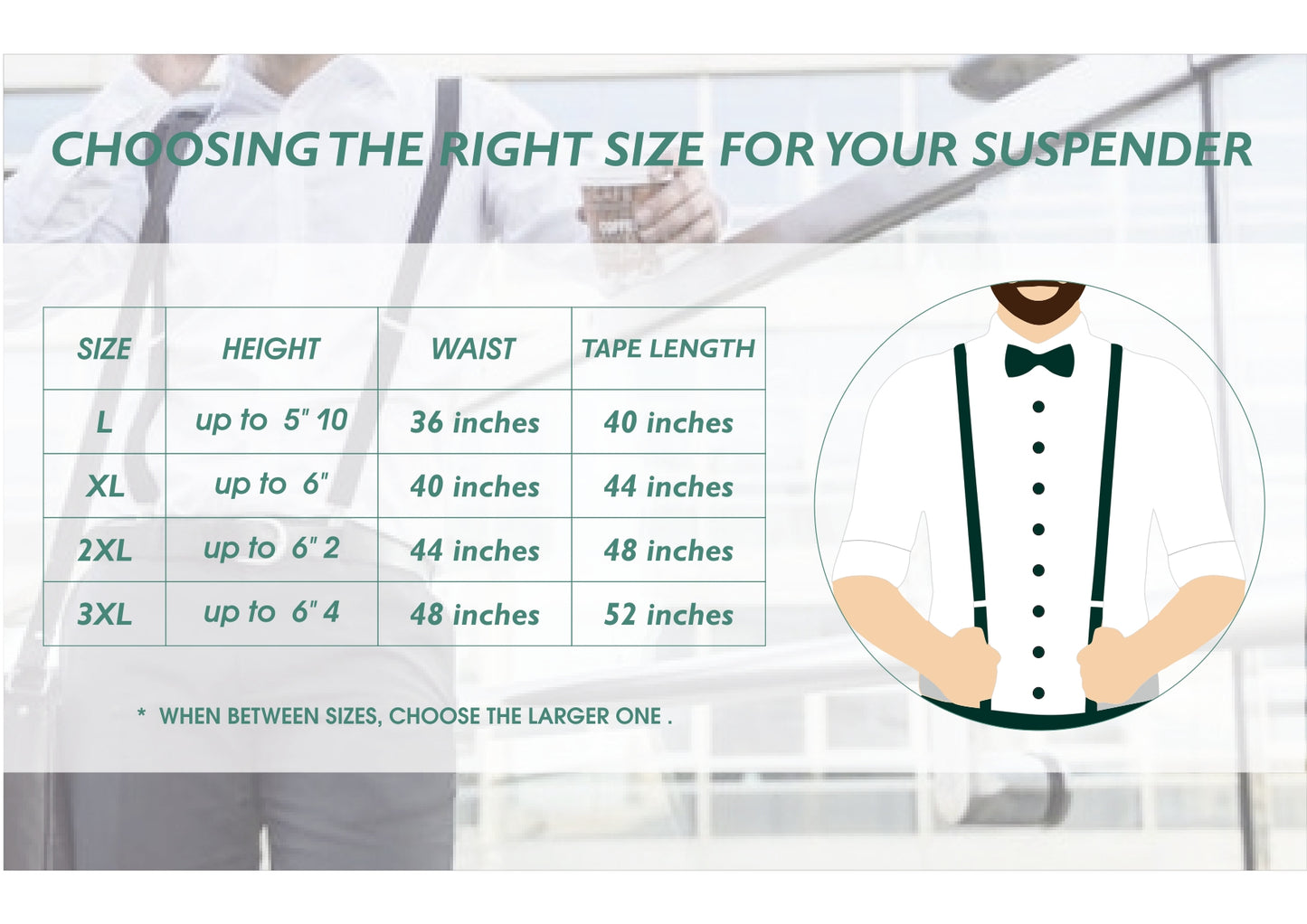 Black Striped with Highlights Suspender MB-196