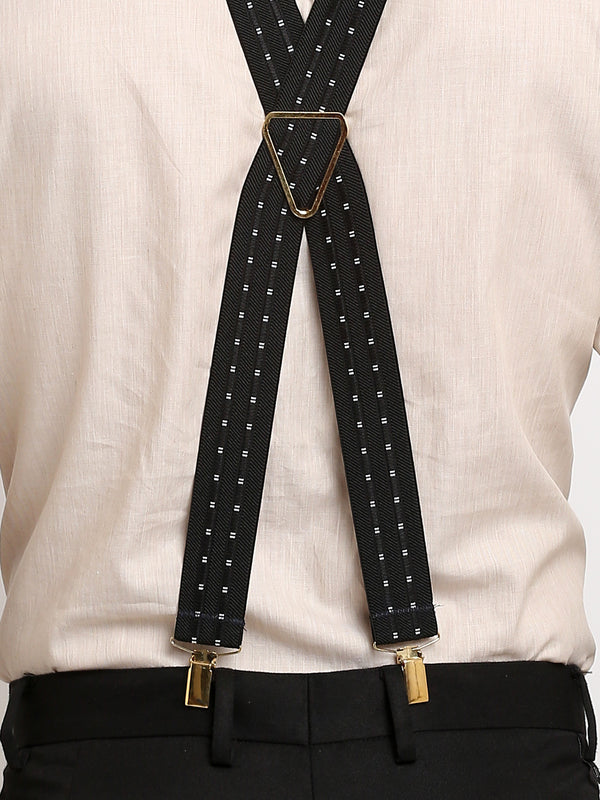 Black Striped with Highlights Suspender MB-196