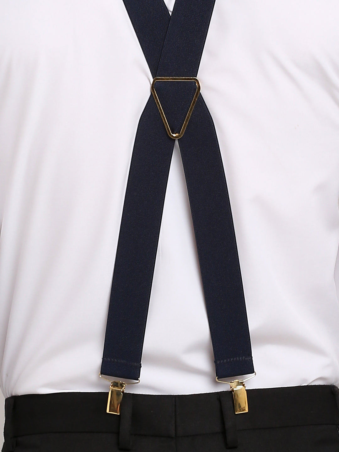 Plain Dark Navy Suspender MB-105