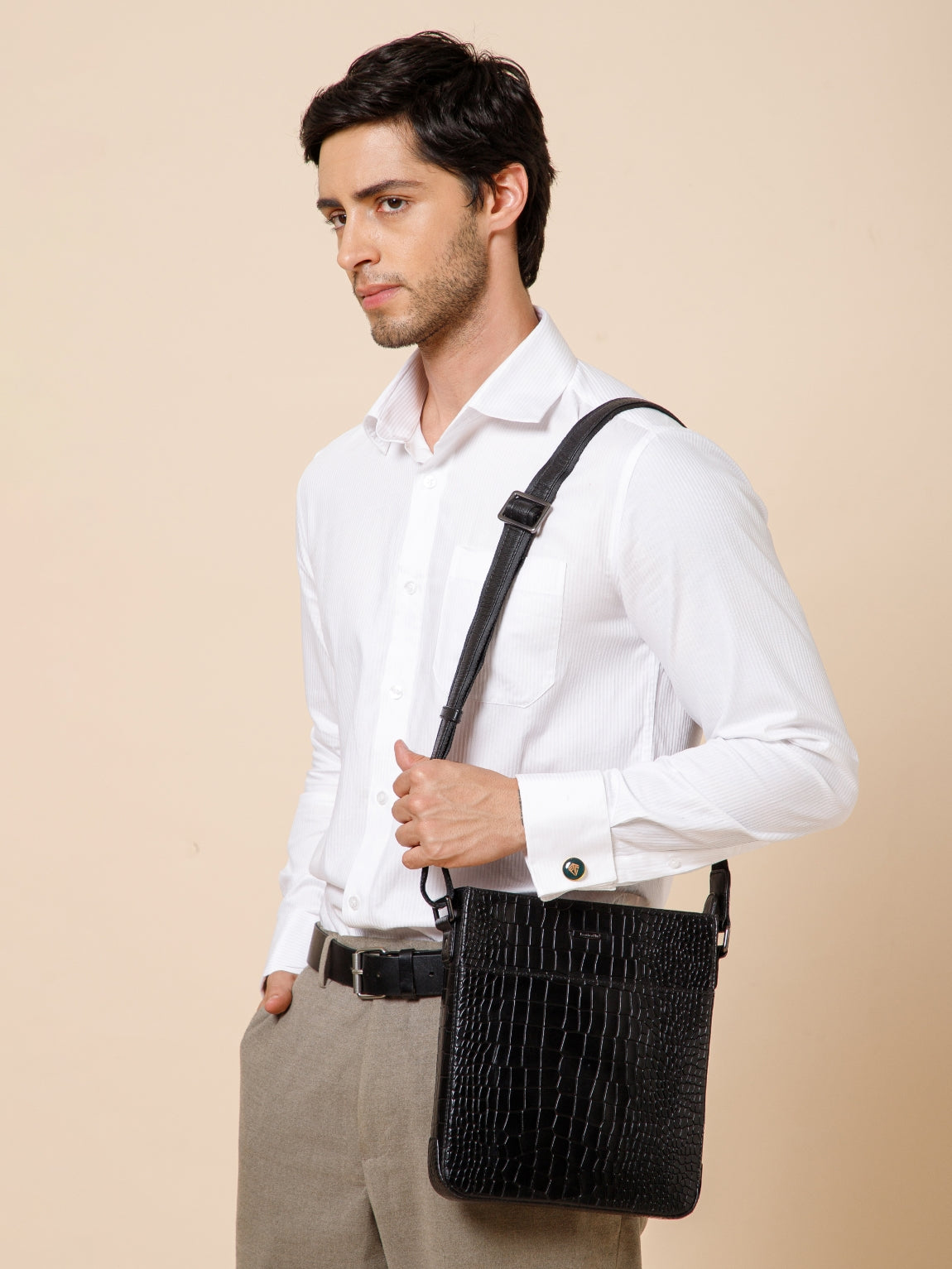 Croco Leather Men Sling Bag SGM-801