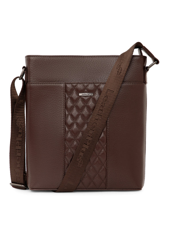 Quilted Leather Men Sling Bag SGL-652