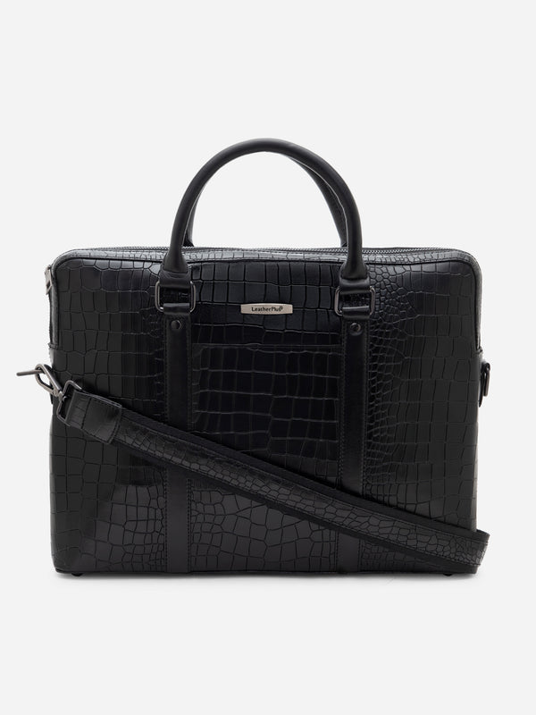 Croco Leather Laptop Bag  LT16-5001