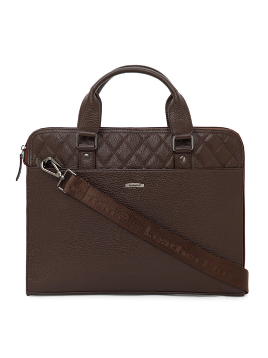 Quilted Leather Laptop Bag  LT16-3003