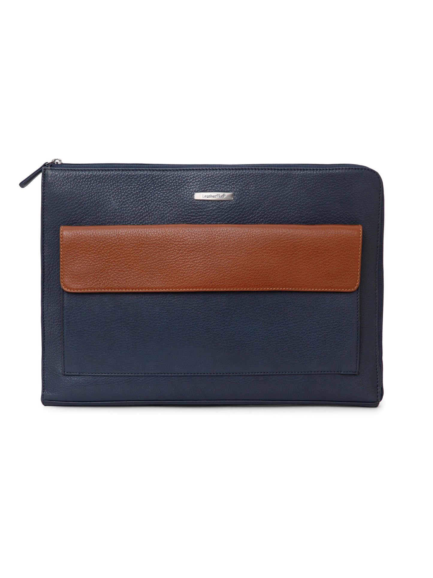 Color-blocked Leather Laptop Sleeve SV16-4004