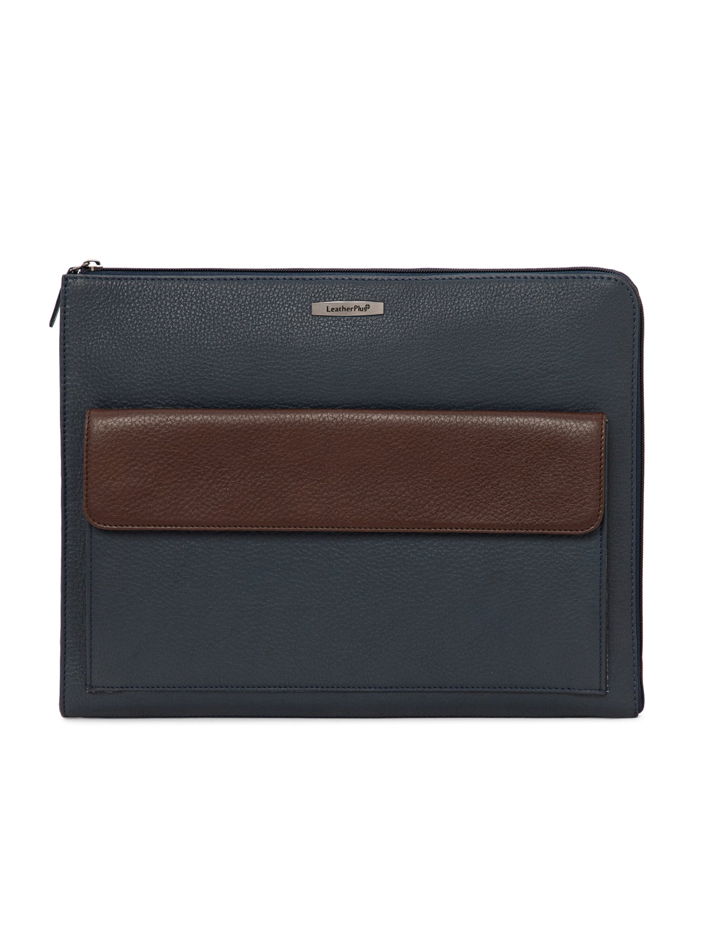 Color-blocked Leather Laptop Sleeve SV16-4004
