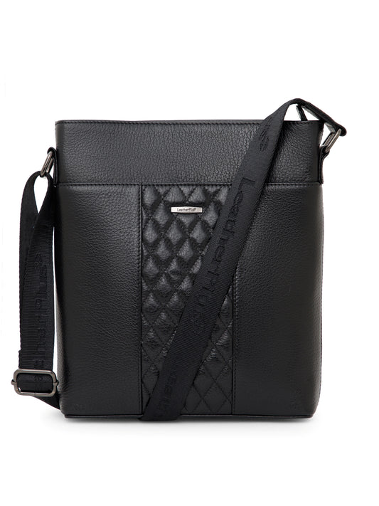 Quilted Leather Men Sling Bag SGL-652