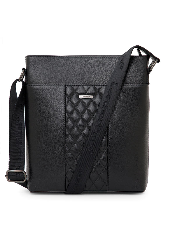 Quilted Leather Men Sling Bag SGL-652