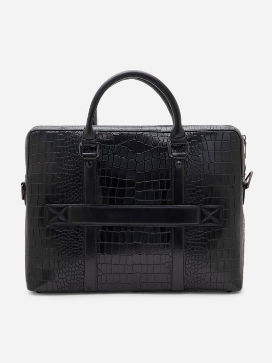 Croco Leather Laptop Bag LT14-5002