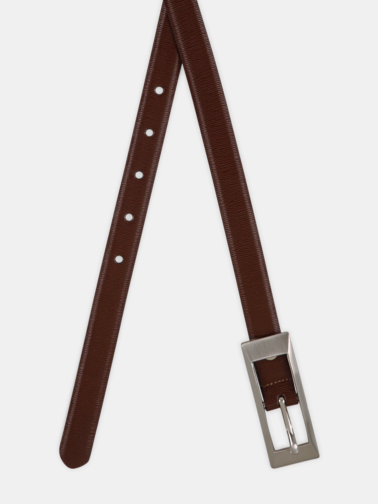Striped Pattern Ladies Belt LBSB-2228 BN Brown