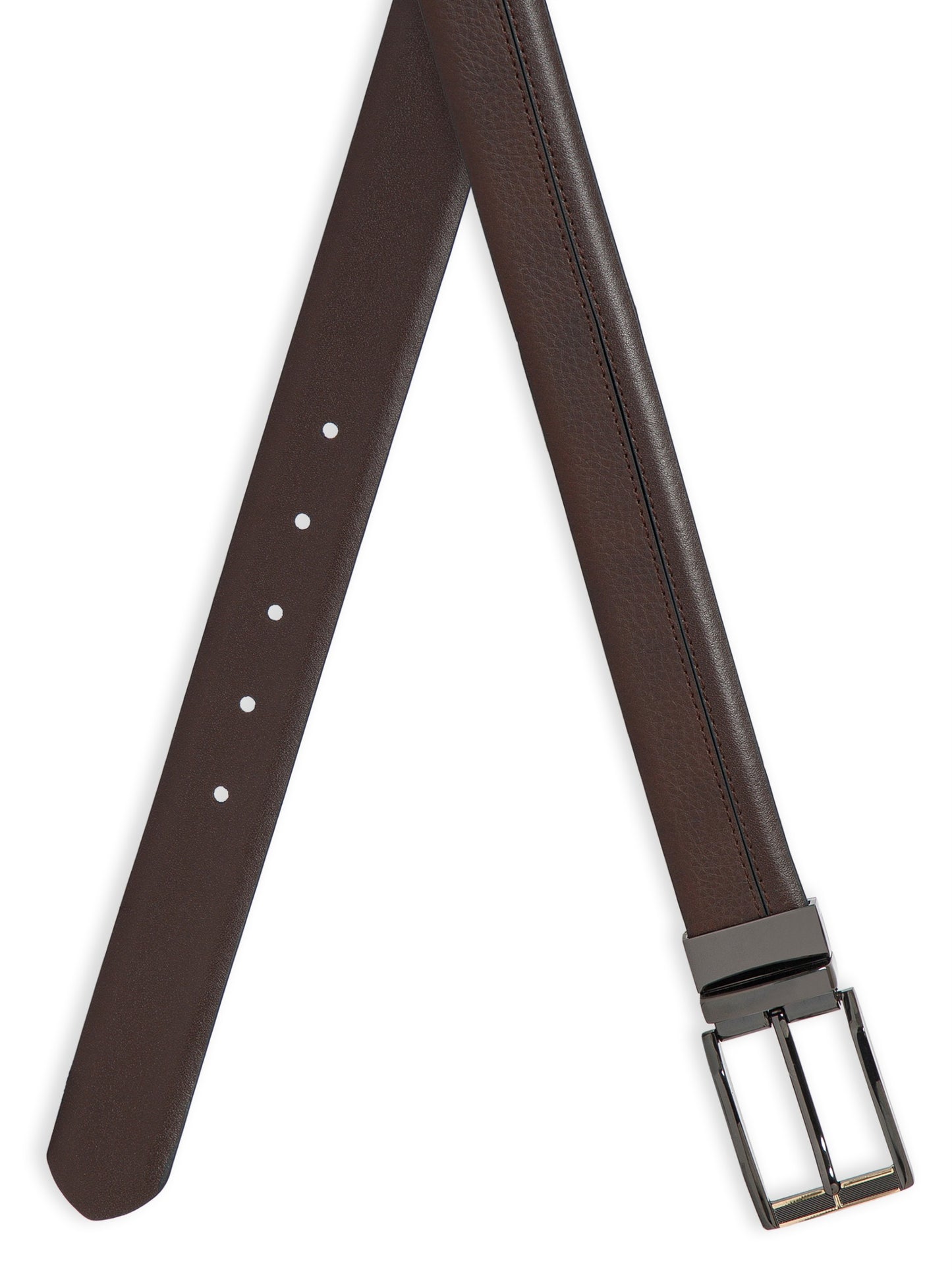 Men Reversible Belt RB-179 Brown