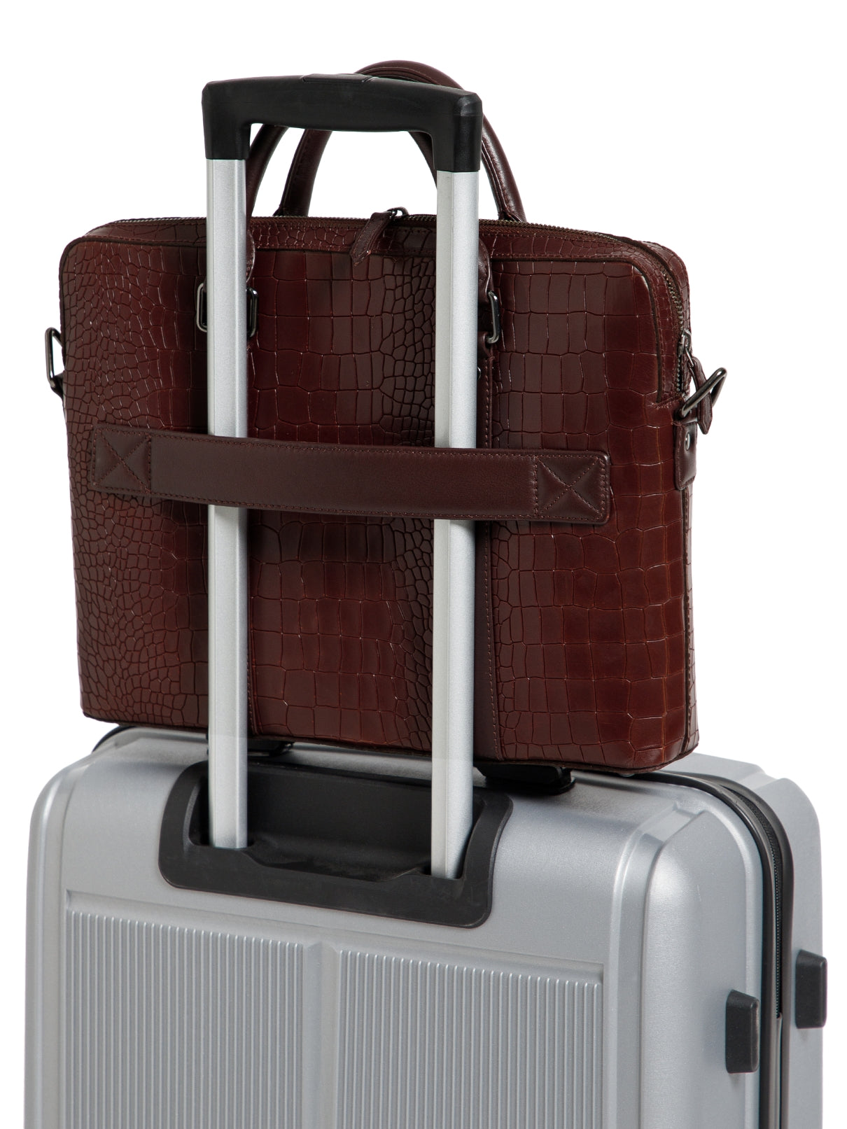 Croco Leather Laptop Bag LT-14 5002