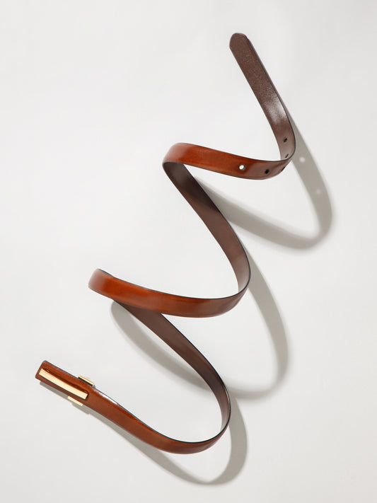 Slim Ladies Belt LBSB-1031 G Tan