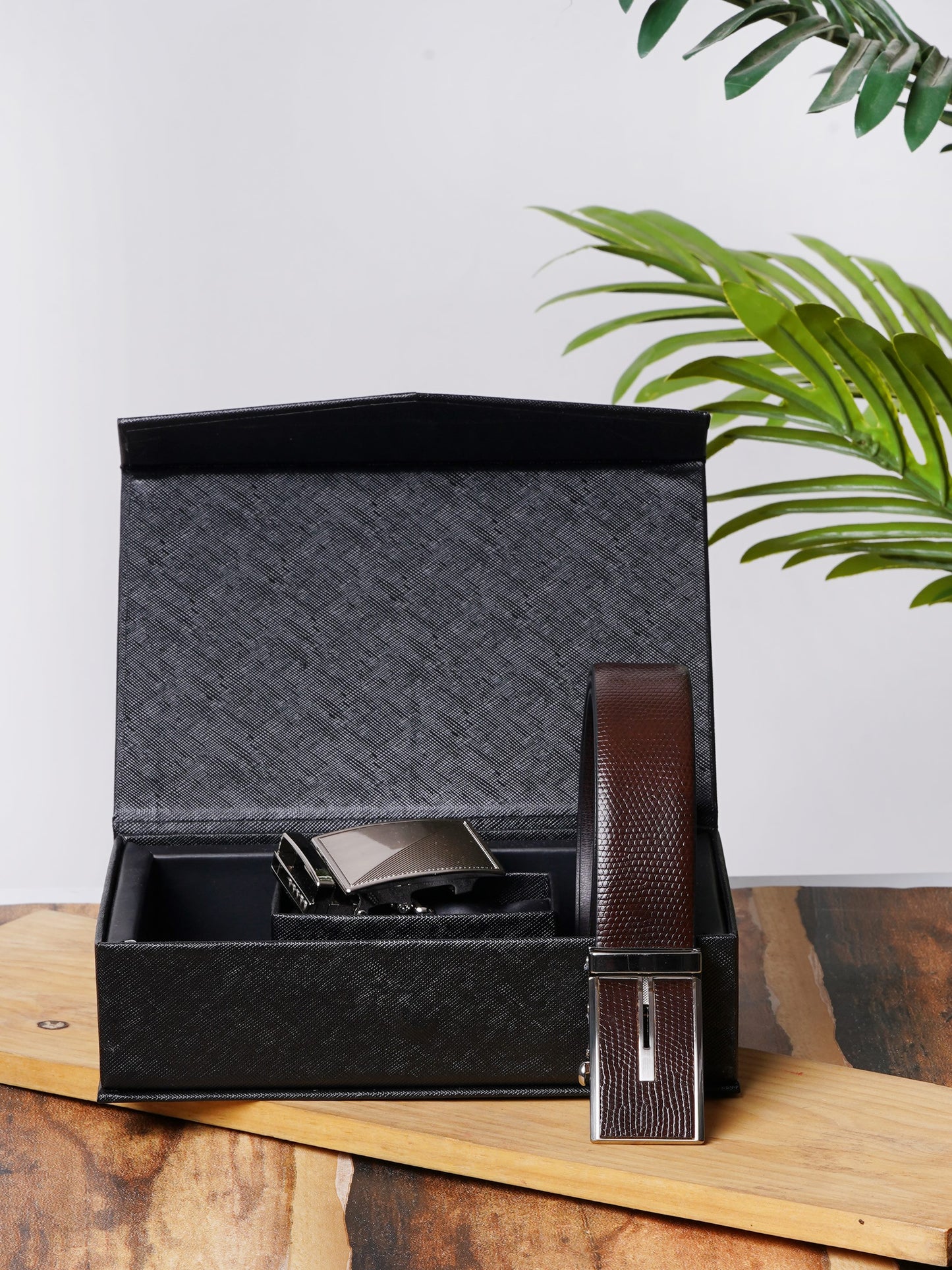 Gift Set Belt & Buckle GBAL-9109 Brown