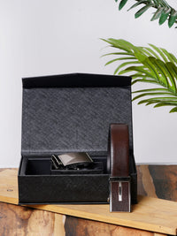 Gift Set Belt & Buckle GBAL-9109 Brown