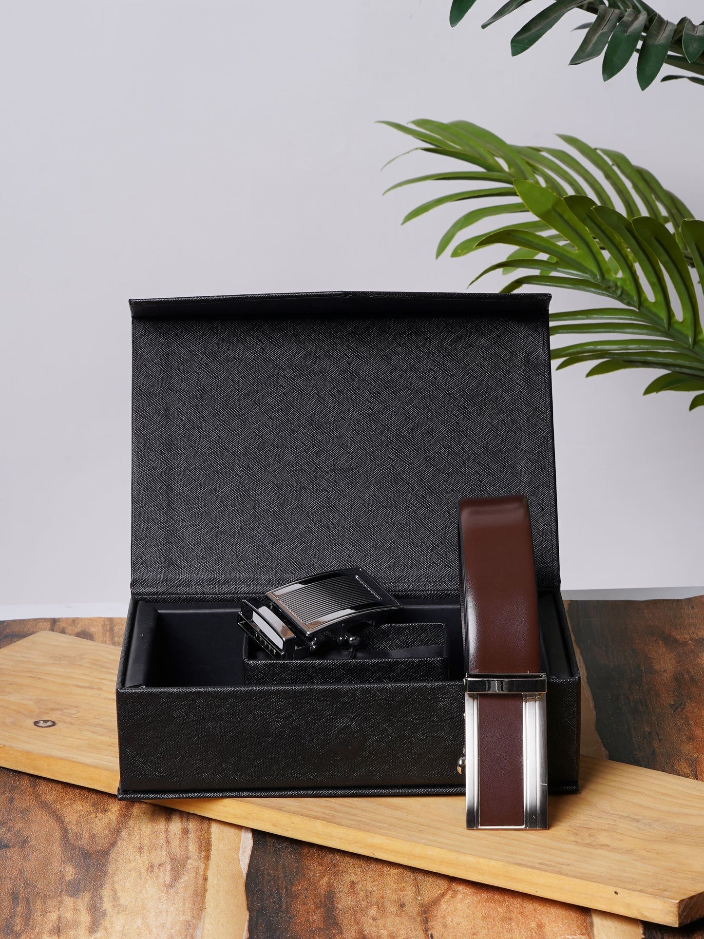 Gift Set Belt & Buckle GBAL-9106 Brown
