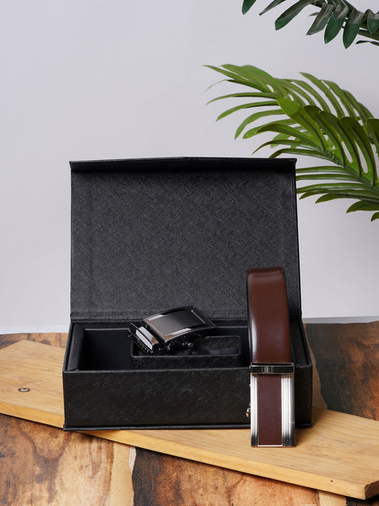 Gift Set Belt & Buckle GBAL-9106 Brown