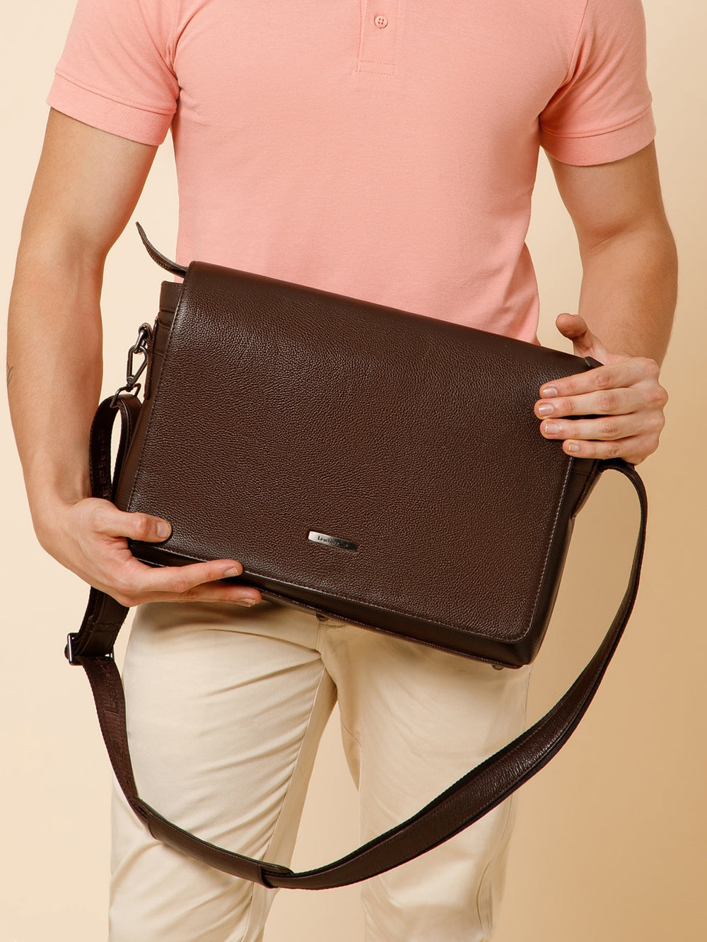 Flap Leather Laptop Bag  LT16-3001