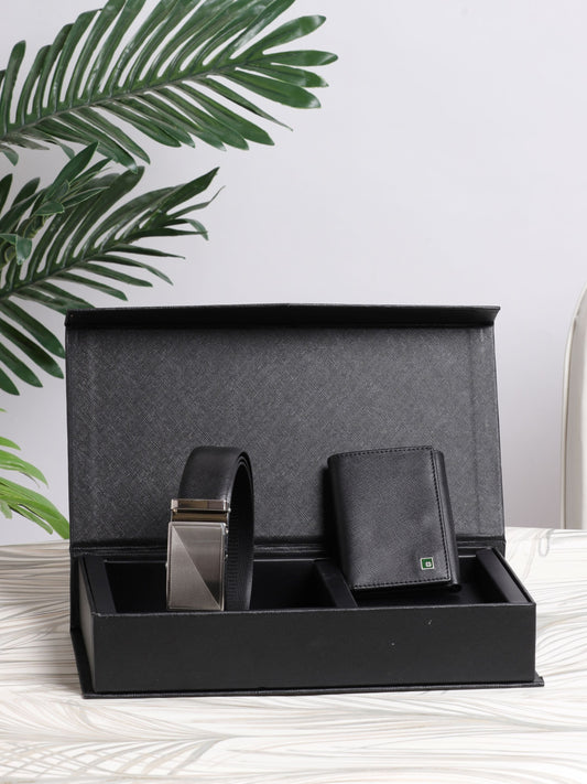 Gift Set Belt & Wallet GWPR-4002 Black