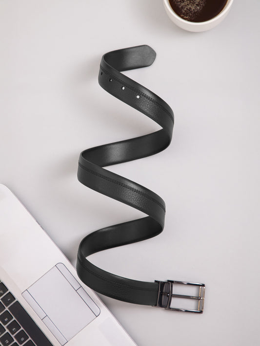 Men Reversible Belt RB-179 Black