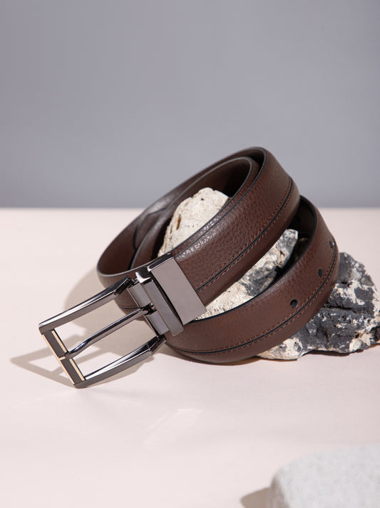Men Reversible Belt RB-179 Brown