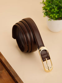 Center-Pin Buckle Ladies Belt LBSB-2213 G Brown