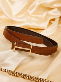Saffiano Ladies Belt LBSB-2266 G Tan