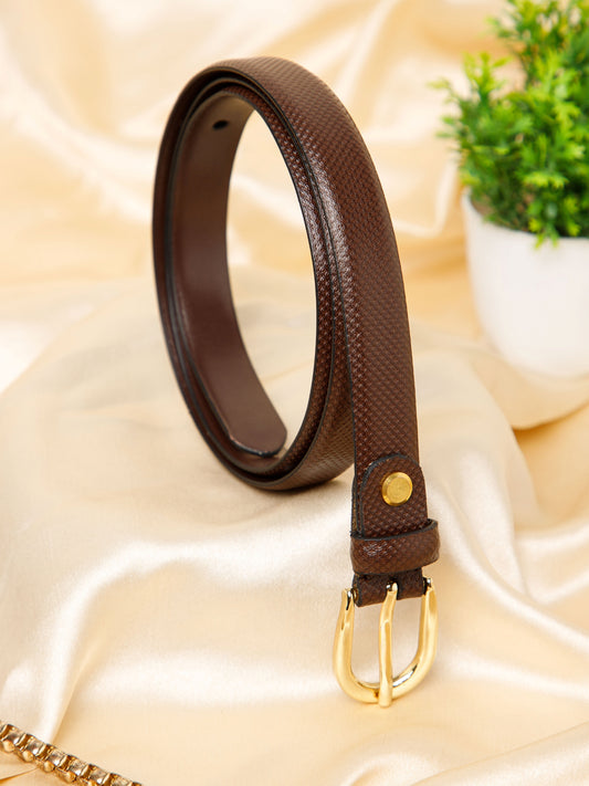 Elegant Reversible Ladies Belt LBRB-2077 G Brown