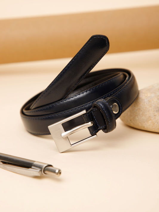 Elegant Reversible Ladies Belt LBRB-2232 BN Navy