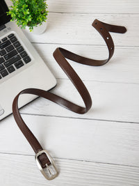 Center-Pin Buckle Ladies Belt LBSB-2215 BN Brown